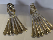 lot de six courverts cuillère fourchette Argental métal argenté 84g