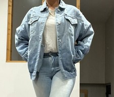 veste en jean oversize femme