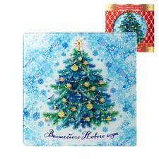 Nouvel An Magique - Planche  à découper en verre trempe/ Plateau en verre trempé