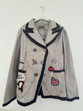 Veste "Desigual" Rayée Noir et Gris - T 42/44*