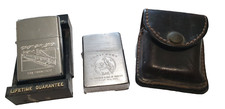 COLLECTION 2 ZIPPOS BRADFORD USA San Francisco et Lee Centenary + ETUI Cuir