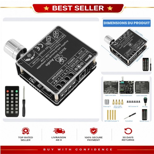 Amplificateur bluetooth 2x50w - bluetooth,