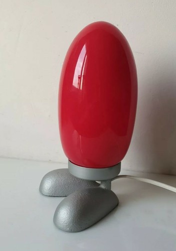 Lampe rouge metal chrome - rouge,