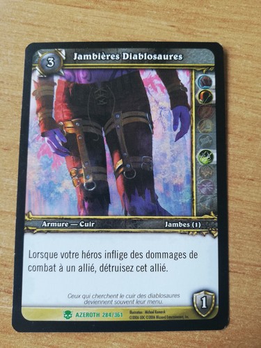 Carte armure jambieres - armure,