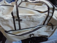 LOT DE BAGAGES  "écru" : SAC MULTIPLES POCHES + VANITY ASSORTI - NEUF