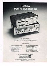 PUBLICITE  1976   TOSHIBA   ampli-tuner stéréo  hi-fi