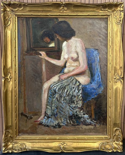 Female nude portrait antique - nude,