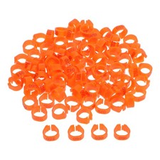  Lot de 100 bagues numérotées pour pattes d'oiseaux (001-100) en plastique