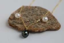 collier gold filled perle