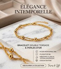 Bracelet doré acier - bracelet, 316l