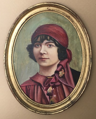 Tableau ancien huile portrait - huile,