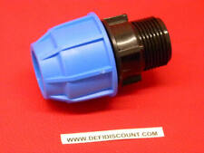 Raccord 25mm x1/2" union fileté PE en plastique pour tuyau PE 16 bars KIWA