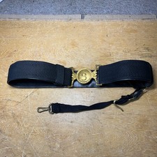 Ceinturon Cérémonie Belge Plaqué Or Officier Boucle B Militaria