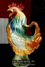 Très ancien pichet a Absinthe en Faïence de ST.Clément  Coq  XIX  35  x  18