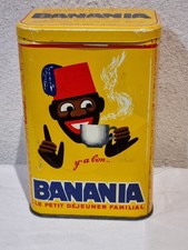 Ancienne boite métal BANANIA chocolat cacao  /  CHICOREE