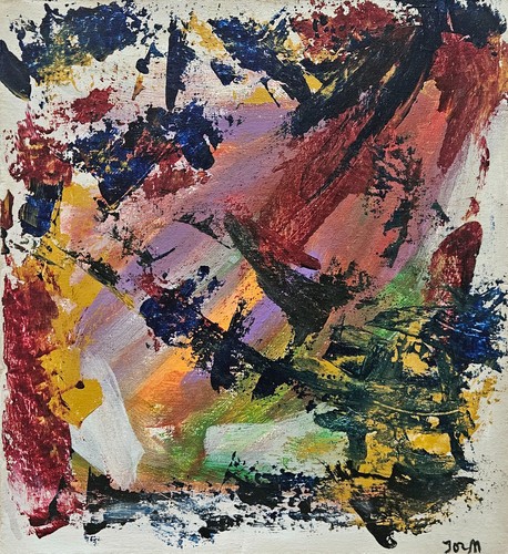 Peinture huile abstraite - l'huile,