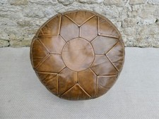 Pouf en patchwork de cuir