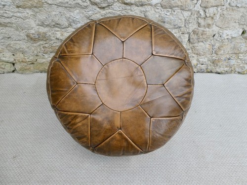 Pouf patchwork cuir - patchwork,