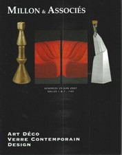 ART DECO VERRE CONTEMPORAIN DESIGN CATALOGUE VENTE MILLON 29/06/2007