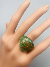 Bague en Verre Verte à