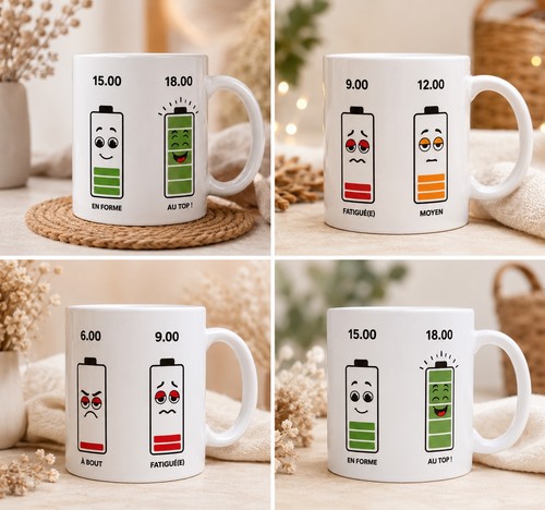Mug tasse humour batterie