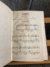 Delibes Lakmé partition chant piano ancienne reliée éditions Heugel 