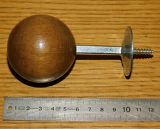 ORIGINAL 1970 VINTAGE poignée avec BOULE VIS en BOIS à visser LATERALE murale