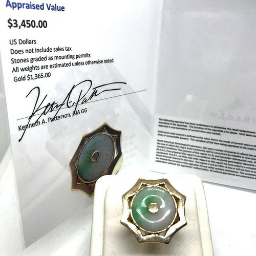 Bague cocktail huge jade - bague, en