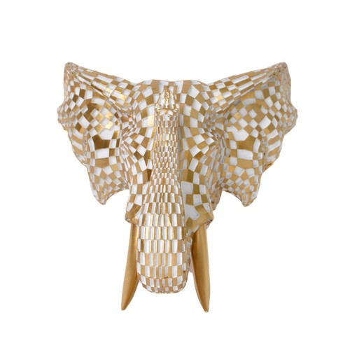Tête éléphant murale - tête, d'éléphant