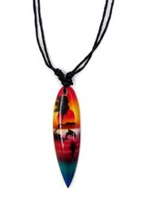 Collier chaîne surfeur planche surfeur surf planche surf dauphin palmiers Hawaii N°4