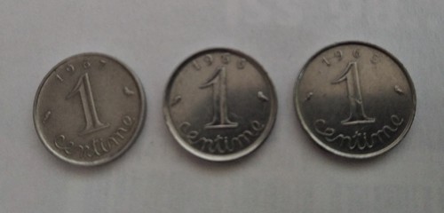 Pièces centime 1965 à - (1965,