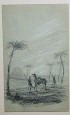 Dessin ORIENTALISTE 19e
