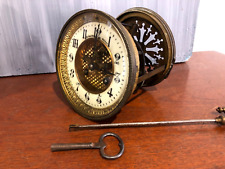 MOUVEMENT DE PENDULE BROCOT, CLÉ ET BALANCIER " A L'ALLIANCE MEAUX " AD MOUGIN