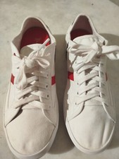 LACOSTE Baskets Toile Blanche Modèle SIDELINE OLY Taille 37.5 TBE