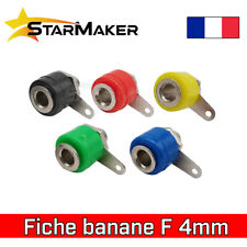 Mini Fiche banane femelle chassis 4mm - Noir Rouge Jaune Vert Bleu - Banana plug