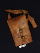 RARE SACOCHE CUIR TRANSPORT PISTOLET LANCE FUSEES  modèle 1918  #.4