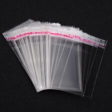 LOT de 120 SACHETS TRANSPARENTS Autocollants 8 x 7 cm emballage perles bijoux