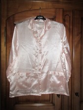 PYJAMA FEMME - TISSUS SATINE ROSE - TAILLE 2
