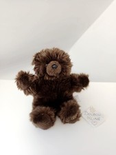 Peluche/Doudou Odin Ours Fourrure Marron/Chocolat Nez Noir 30cm Histoire D'ours