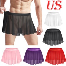 Mens Elastic Mesh Ruffled