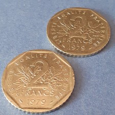 2 pièces de 2 francs Semeuse