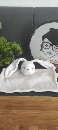 Doudou lapin carre platblanc - carre,