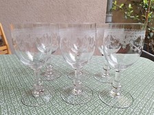 6 grands verres à pied cristal baccarat? Saint louis ? 16 cm