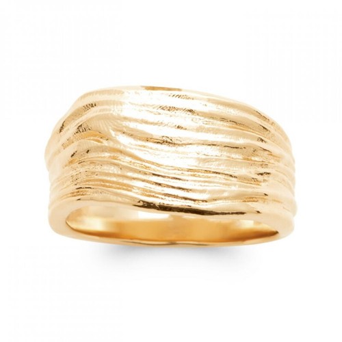 Bague anneau large martelé - bague,