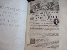 Lot Livres anciens , 1716,  1 grand  Volume, bible , Biblia, Bibel, St Paul