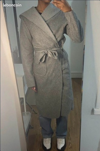 Long manteau trench gris - long,