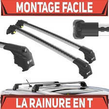 Turtle Alu Barres de toit pour Peugeot 5008 II ab 17 Rails de toit intégrés