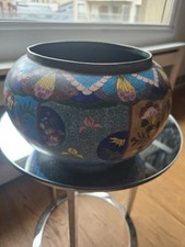 Cache pot japonais en émaux