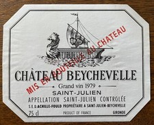 Étiquette Château Beychevelle 1979 - 75 cl