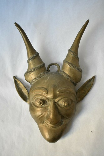Masque africain bronze cire - masque,